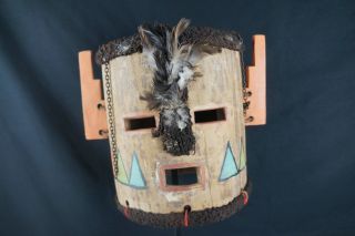 16 Vintage Kachina Helmet - Hopi,  Native American,  960/70