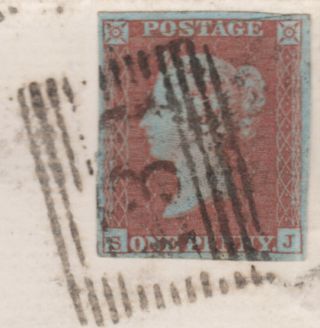 1851 QV EDINBURGH COVER WITH A FINE 4 MARGIN 1d PENNY RED IMPERF STAMP 2