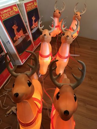 Grand Venture Santa Sleigh & Reindeer’s Blow Mold’s 9