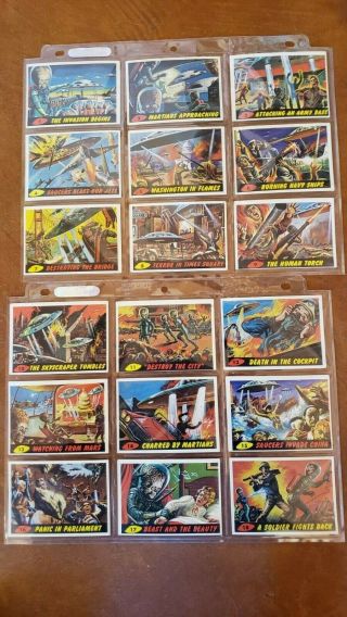 1962 Topps Mars Attacks Card Complete Set of 55 Cards Great Shape 8