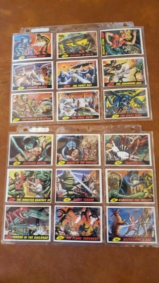 1962 Topps Mars Attacks Card Complete Set of 55 Cards Great Shape 9