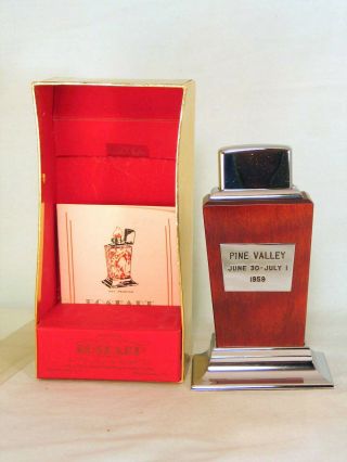 Roseart 1959 wood table lighter - Pine Valley Golf Club (1 USA Golf Course) - NOS 4