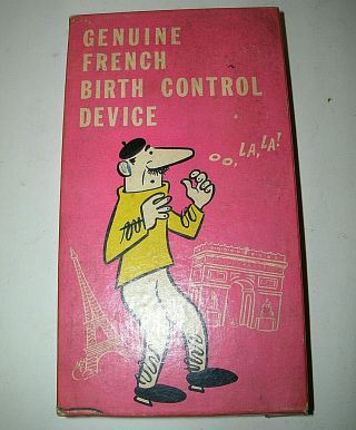 Vintage French Birth Control Device 1969 Gag Gift Guillotine Wood Penis 3