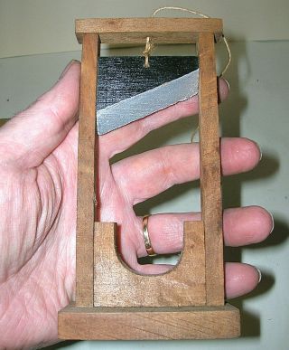 Vintage French Birth Control Device 1969 Gag Gift Guillotine Wood Penis 5