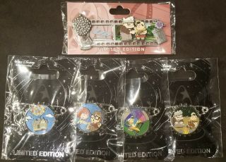 Wdi Disney Up 10th Anniversary Bottle Cap Pin Set Le 250 And Up Film Strip Le250