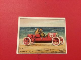 1910 Turkey Red Tobacco Card Automobile Series Simplex