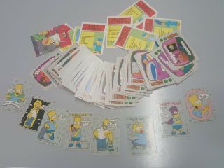 1990 Topps Simpsons Trading Card Set,  Stickers - Uk Variant