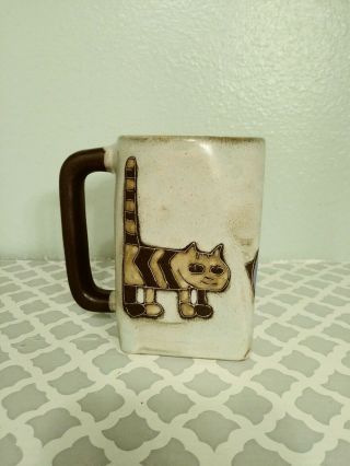 Art Pottery Cat Mug Design By Mara Made In Mexico