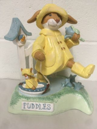House Of Hatten 1996 Spring Puddles Bunny Limited Signed And Numbered