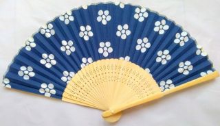 Japanese Folding Fan " Aizen Sensu " Vintage Fashion