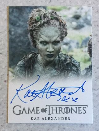 Game Of Thrones Season 6 Kae Alexander As Leaf Full Bleed Autograph Card
