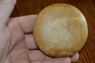 Outstanding Tan & Cream Flint Mississippian Biscuit Discoidal Pemiscot Co,  Mo 6