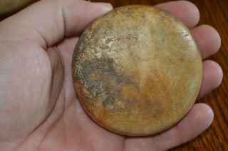 Outstanding Tan & Cream Flint Mississippian Biscuit Discoidal Pemiscot Co,  Mo 7