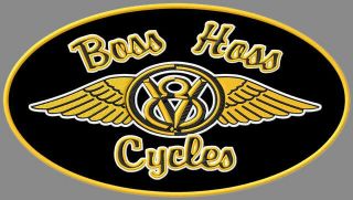Xl Boss Hoss Cycles Embroidered Back Patch 10 - 7/8 " X 6 " BrodÉ Muokkaa Broderad