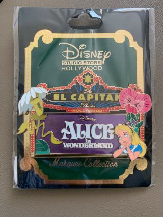 Disney D23 2019 Dsf El Capitan Theatre Marquee Alice In Wonderland Pin Le400