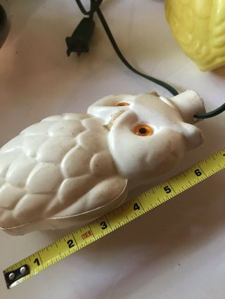 Vintage Blow Mold Blowmold Large 7” Owl Patio Lights String Camping Party RV 3