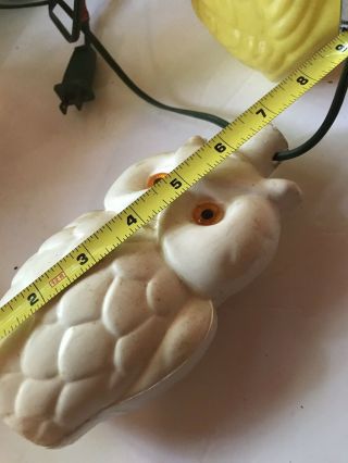 Vintage Blow Mold Blowmold Large 7” Owl Patio Lights String Camping Party RV 4