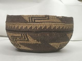 Antique Western California Native American Hupa Indian Basket Hat 4