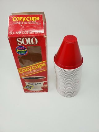 Vintage Solo Cozy Cups Refills Box Of 50 Red 7 Oz