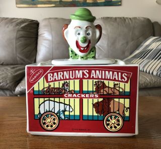 Vintage 1972 Mccoy Nabisco Barnum’s Animal Crackers Cookie Jar Circus Zoo Guc