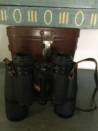 Vintage German Binoculars Beck Kassel Luchs 7 X 50 Cbs With Case