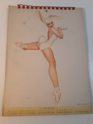 Vintage 1947 Petty Fawcett Publications Pinup Girl Calendar 11 - Months