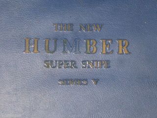 HUMBER SNIPE Series V OWNER ' S HANDBOOK & wallet Rootes,  POST 2