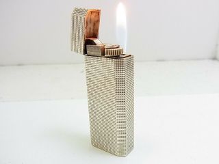Cartier Gas Lighter 30 Microns Silver Plated 5 Face Pentagon (n