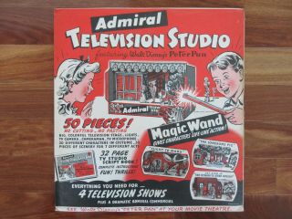 1953 Walt Disney ' s Peter Pan ADMIRAL Television Studio TV Studio Pack 8