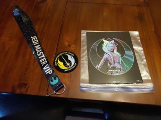 Star Wars Celebration Chicago Jedi Master Vip Package Lanyard,  Patch And Print