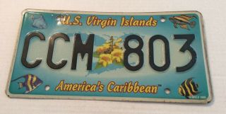 Us Virgin Islands St.  Croix Caribbean Wildlife Fish License Plate Ccm 803
