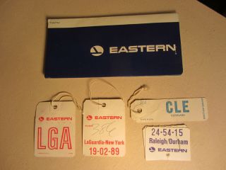 Vintage 1969 Eastern Airlines Boarding Pass Envelope Folder With Luggage Tags