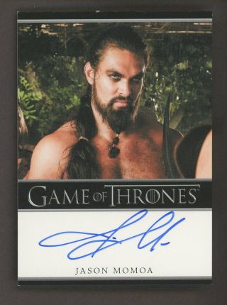 2012 Rittenhouse Hbo Game Of Thrones Got Jason Momoa As Khal Drogo Auto