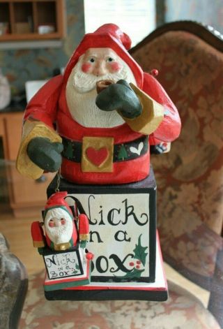 Vintage 1995 House Of Hatten Santa Saint Nick In A Box 14 " Tall Denise Calla