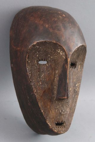 Antique Authentic,  African Congo,  Lega Tribal,  Carved Wood Ceremonial Mask,  Nr