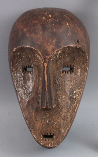 Antique Authentic,  African Congo,  Lega Tribal,  Carved Wood Ceremonial Mask,  NR 3