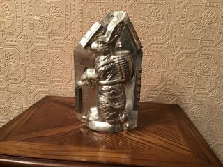Antique Eppelsheimer Mfg Large Standing Easter Rabbit Metal Candy Mold 1930s - 40s