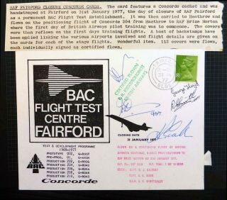 Gb 1967 Concorde Bac Fairford Flight Test Centre Signed See Below Bm710