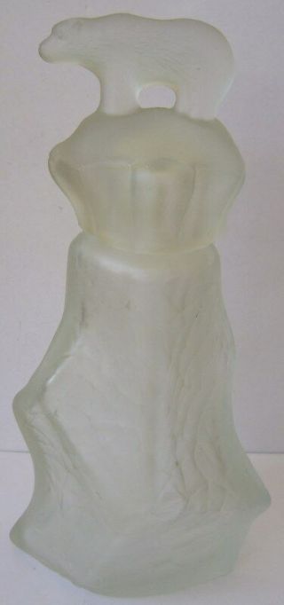 Vintage Very Rare Severny (northern) Ussr Empty Parfume Bottle,  Frosted Glass 57c
