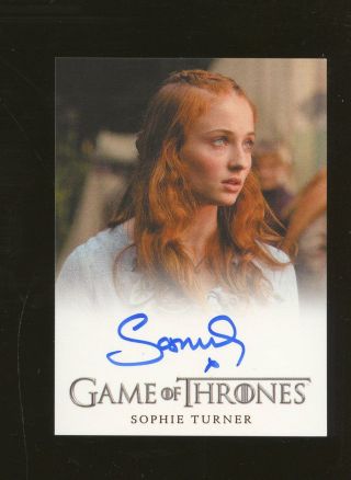 2012 Rittenhouse Hbo Game Of Thrones Got Sophie Turner As Sansa Stark Auto