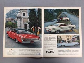 1963 Ford Falcon Fairlane Galaxie Advertisement 22x14 Print Art Car Ad Lg65