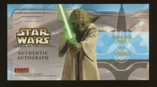 2002 Topps Star Wars Widevision Attack of The Clones Frank Oz as Yoda AUTO 2