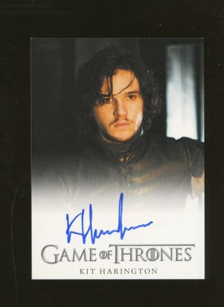 2012 Rittenhouse Hbo Game Of Thrones Got Kit Harington As Jon Snow Auto