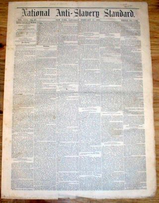 1866 National Anti - Slavery Standard Newspaper Slave Abolition In Reconstruction