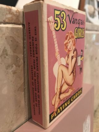 Vintage 53 Vargas Girls Playing Cards Pink Deck 54 Cards 3