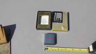 Vintage Zippo Rule Soundmaster Tape Measure W/ Box Not A Lighter