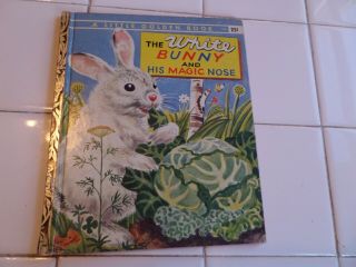 The White Bunny And His Magic Nose,  A Little Golden Book,  1957 (a Ed;children 