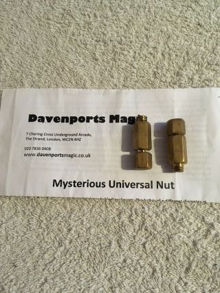 Davenports Magic Mysterious Universal Nut Magic Trick Close Up Conjuring Brass