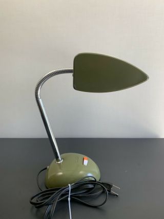 Vintage Retro Mid Century Mobilite Gooseneck Lighted Edge Desk Lamp No Bulb