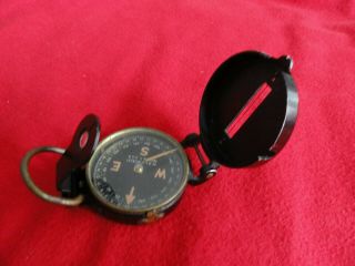 Vintage W & L E Gurley Troy Ny Compass.  Issued By Canadian Army - Ww2